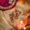 5 Sets of Acrylic Laxmi Feet, Deewali Decor, Lakshmi Pagh, Pooja Favor, Laxmi Feet, Laksmi Charan, Lakshmi Pagla, Sri Lakshmi Chran Paduka